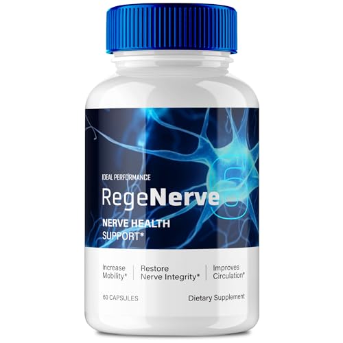 Regenerve 6 Capsules, Regen Nerve Six Advanced Formula, Regenerve6 Nerve Health Supplement Pills - Maximum Strength, All Natural Healthy Circulation & Stable Levels, Regenerve Reviews (60 Capsules)