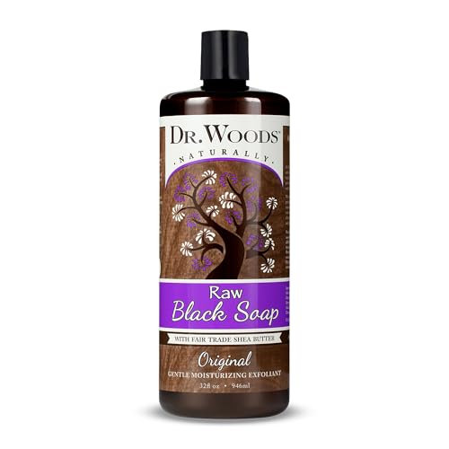 Dr. Woods Raw Black Liquid Body Wash with Organic Shea Butter, 32 Ounce