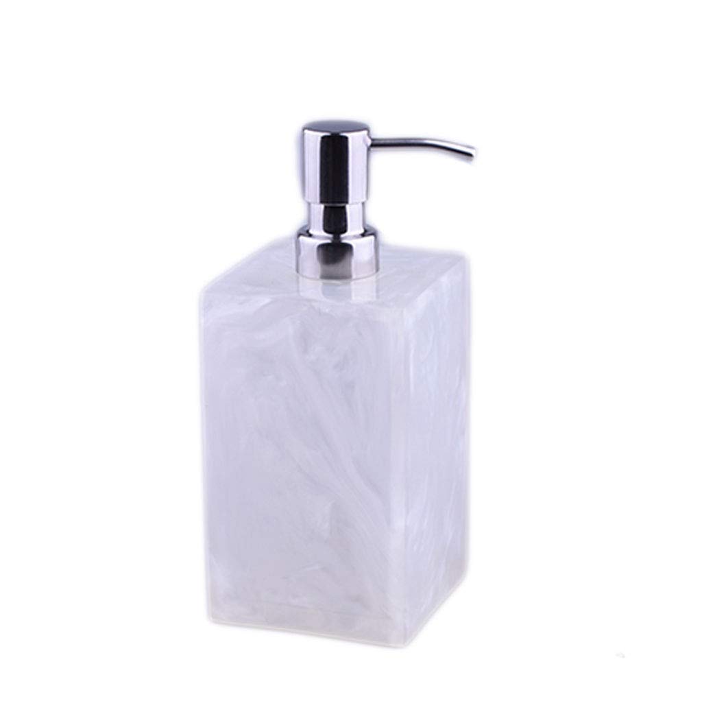 Seifenspender Harz Seifenspender Nachfüllbare Pumpe Flasche Square White Lotion Dispenser Geeignet für Badezimmer und Küchendekoration Für Küche, Bad, Büro (Color : Black)