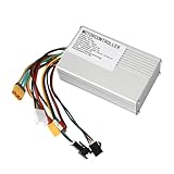 Controlador de 36V 350W para bicicletas eléctricas con velocímetro incorporado y pantalla LED clara para velocidad en tiempo real y estado de la batería (plata)