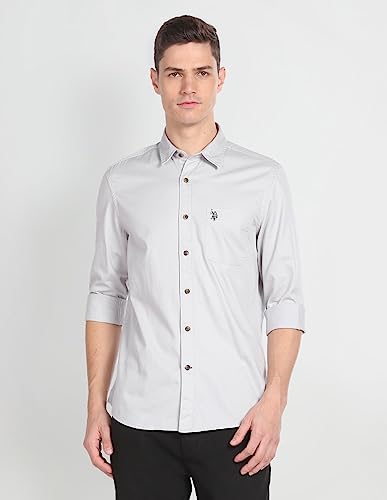 Image of U.S. Polo ASSN. Men's Cotton Slim Fit Shirt
