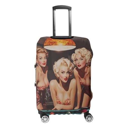 PIN UP Playing Pool Billiards Travel Luggage Cover Suitcase Protector Baggage Covers for Men Women S4