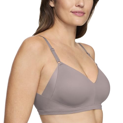 Warner's womens No Side Effects Underarm and Back-smoothing Comfort Wireless Lift T-shirt Rn2231a T Shirt Bra, Mink, Large US
