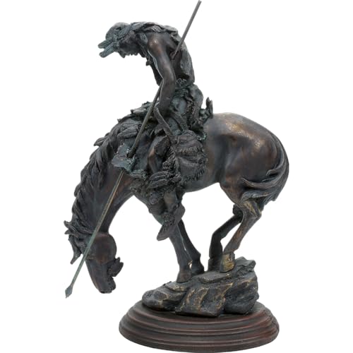 Estatua Decorativa Guerrero Western Bronce 15.3 in miniatura 4