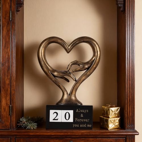 Estatua decorativa en forma de corazón para parejas miniatura 3