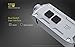 Nitecore TIP 360 lumen USB rechargeable keychain flashlight Silver color body with EdisonBright brand USB charging cable