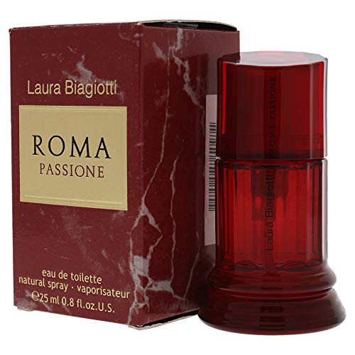 Laura Biagiotti - Roma Passione - Edt Spray Perfume For Women - Fruity Floral Fragrance With Notes Of Grapefruit, Mandarin & Blackcurrant - 0.8 Oz #TOP4