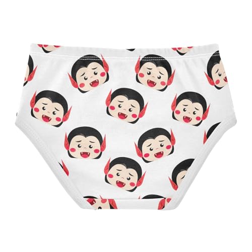 Joisal Girls Underwear Toddler 2t Cotton Panties Little Girl Cartoon Underpants Briefs Cute Vampire Faces White2