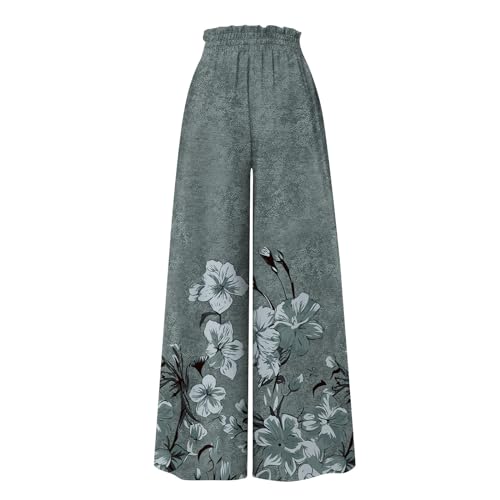 2025 Beach Vacation Gauze Boho Pants That Look Like Skirts- Drawstring Flowy Summer Pants for Women Trousers2