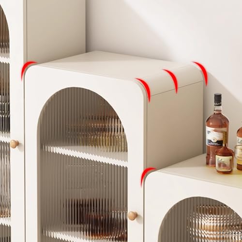 Metall-Vitrine mit Glastüren, Schrank für Sammlerstücke, moderner Büro- und Wohnzimmer-Organizer, stilvolle Küchen-Vitrine, robuster Metallrahmen – Bild 7