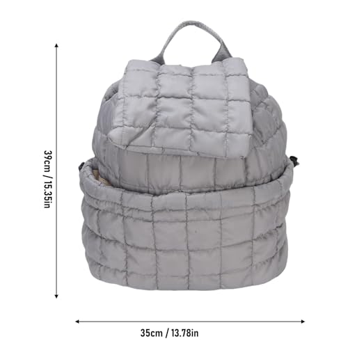 Puffy Backpack for Women, Large Capacity Quilted Backpack for Travel Ultra Lightweight Daypacks Gym Bag for Casual Daypack Hiking Sport (Grey)2