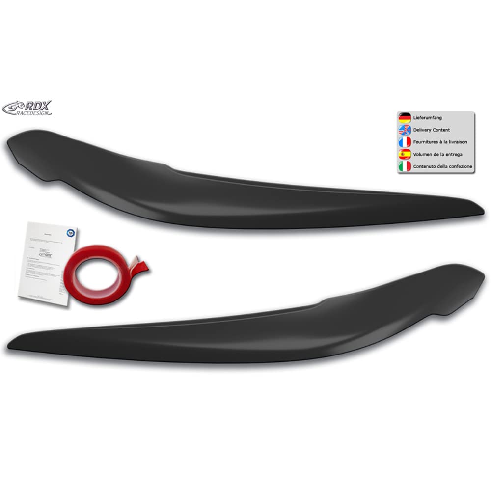 RDX Racedesign Palpebre fari compatibile con BMW Serie 1 F20/F21 3/5-porte Facelift 2015-2019 (ABS)