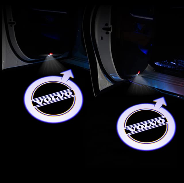 Luci Benvenuto Auto Per Volvo S90, S60, XC60, XC40 - Proiettore LED Logo Portiera, 2 Pezzi - Foto 3