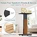 Height Adjustable Speaker Stands Pair with Most Satellite, Studio, Bookshelf Speakers - Wood Grain Floor Speaker Stands for Klipsch, Edifier, JBL Bookshelf Speaker Stands Holds 50Lbs with Cable Clips