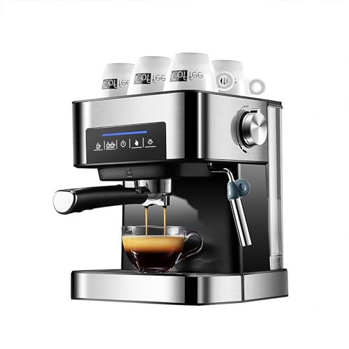 Cafetera Espresso de 20 Bares con Molinillo Incorporado, depósito extraíble de 1,6 L y Control táctil, máquina de café Totalmente automática para Latte y Cappuccino, diseño Compacto para el hogar o