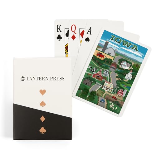 Baraja de Póker estilo retro Iowa 52 cartas para adultos