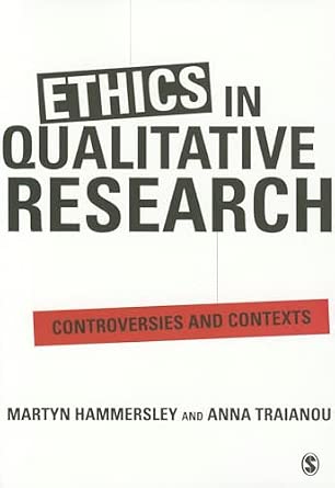 Ethics in Qualitative Research: Controversies and Contexts book cover