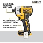DEWALT 20V MAX XR Impact Driver, Brushless, 3-Speed, 1/4-Inch, Tool Only (DCF887B)-Deal Express Accessories, Yellow - Image 2