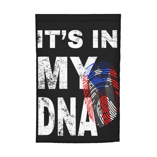 zyatbwi Bandeira de Porto Rico de 12 x 18 polegadas com texto em inglês "It's In My DNA Puerto Rico"