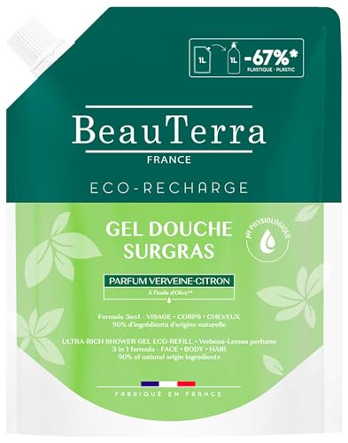 BeauTerra Shower Gel Surgras Verbena Lemon Eco-Refill 1 L