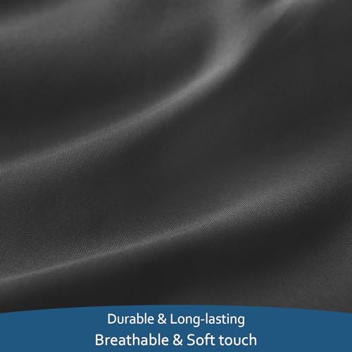 Moonsea Deep Pocket King Sheet Set - King Size Sheets Set for Air Mattress - 4 Piece King Bedding Set Fade Resistant Fits 16in to 24in Pillow Top Air Bed Mattress - Black by Moonsea - Image 5