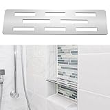 Hezaosth Rectangular Shelf for 12 Inch Tile Prefabricated Niches, Shower Niche Shelf with Brushed 316 Stainless Steel Finish, Fits 1/8 inch Grout Lines Shower Niche Insert
