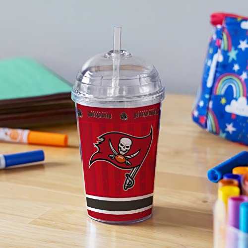 Image of Rico Industries NFL Football Rookie of The Year 12oz Acrylic Tumbler, Youth Tumbler with Swirly Straw