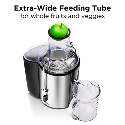 Chefman 2-Speed Electric Juicer, Extra-Wide Feeding Tube For Whole Fruits, Make Nutritious Vegetable And Green Juice, Detachable 1-Quart Pitcher, Built-In Foam Separator, Dishwasher-Safe Parts #TOP4