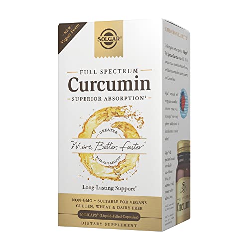 Solgar Full Spectrum Curcumin - 60 Licaps - Superior Absorption - Brain, Joint & Immune Health - Non-Gmo, Vegan, Gluten Free, Dairy Free - 60 Servings #TOP22