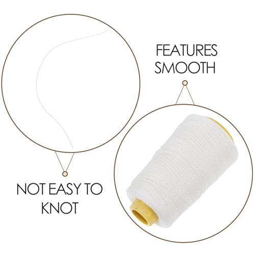 Hilo de nylon resistente 300m blanco para cuero y tela miniatura 3
