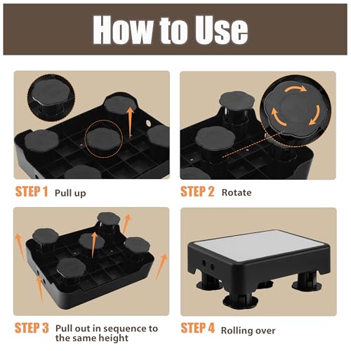 Image of CHIKILLA Adjustable Step Stool for Bedside High Beds, Glow in the Dark Bed Steps for Adults Elderly, 650LBS Heavy Duty Non-Slip Safety Platform for Car, Bathtub, Kitchen, 3 Height Settings 3.7 inch-5.9 inch