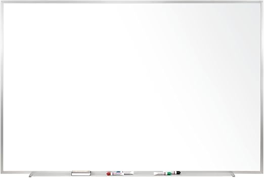 M1 Porcelain Magnetic Whiteboard, Aluminum Frame, 4 ft. H x 7 ft. 4 in. W