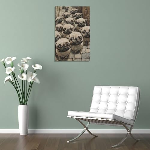 Impression sur toile carlin pour décorer un mur vide de chambre