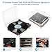 Vinyl Record Player With Speakers - Fully Automatic Belt-Drive Turntable, 3 Speed, Dust Cover, RCA Out, AUX in, Auto Off, 2 Stereo Speakers, 2 Record Brushes