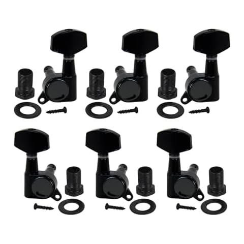 IKN Black Sealed Guitar Tuning Pegs 3L3R Machine Heads Tuning Machines Fit Electric Guitar Part Cover