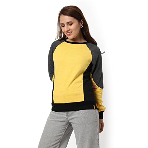 Image of PINACOLADA Women's Double Striped Hoodie with Ribbed Hem for Casual Wear | Hooded Neck | Long Sleeve | Pull On Closure | Cotton Sweatshirt Crafted with Comfort Fit for Everyday Wear