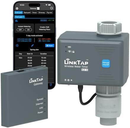 LinkTap G2S Automatic Irrigation Timer, Gateway and Flow Meter - ...