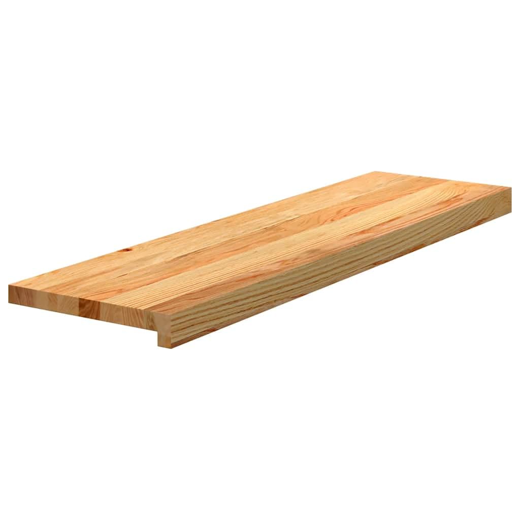 Générique Stopnie schodowe 2 szt. z litego dębu jasnobrązowego 90x25x2 cm, solidne drewniane stopnie na schody i parapet, gładka powierzchnia łatwa do czyszczenia