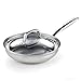 Cook N Home 02610 Lid, 3-Quart 10-Inch Stainless Steel Saute Fry Pan, Silver