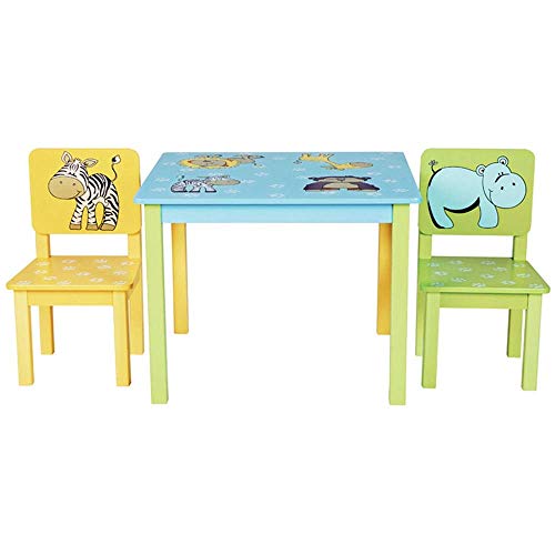 RONGW JKUNYU Dining Chair Kid's Study Desk Chair Set Childrens Table And 2 Chairs- Indoor & Outdoor Furniture Nursery Activity Table Chairs (Color : Color, Size : 60x50/53x28cm) - Image 3
