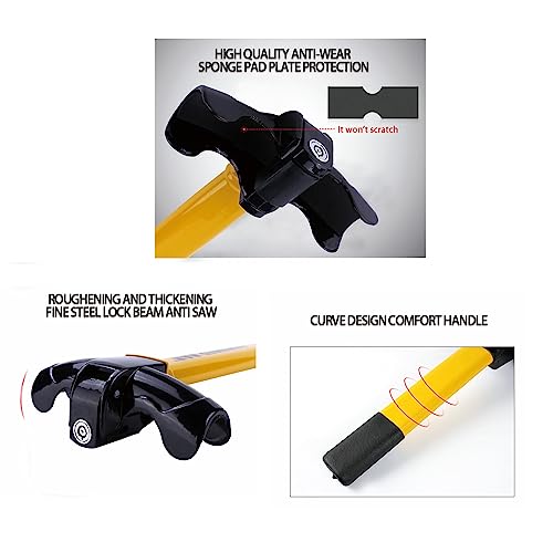 trava do volante,ERYUE Trava de volante de carro em forma de T universal antirroubo trava de carro c