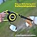 FirstPaw Rollleine Für Hunde bis 20 kg - Ausziehbar Hundeleine 5m, Reflektierendes Band, ergonomisches Design, bissfeste Materialien, leichtes Bremssystem, Zubehörring für Kotbeutel oder Taschenlampe
