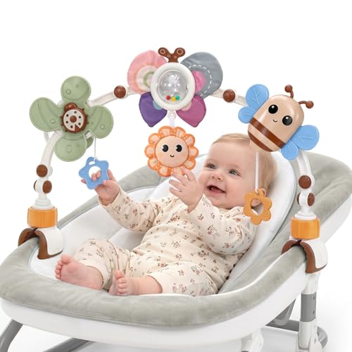 GONINO Baby Stroller Arch Toy Adjustable Car Seat Hanging Toy with Teether