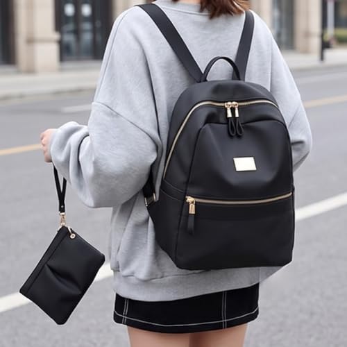 Backpack for Women, Polyester Fiber Widening Shoulder Straps Lightweight Travel Backpack with Small Bag for Outdoor Leisure - image 5