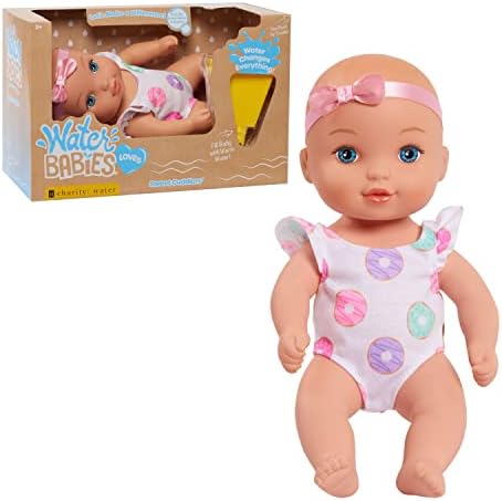 Just Play WaterBabies Doll Sweet Cuddlers, Donuts, Support a Partnership with charity: water, Water Filled Baby Doll