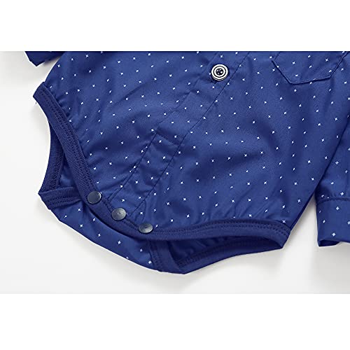 Image of Baby Toddler Boy Formal Gentleman Suits,Dress Short Shirt With Bowtie+Suspender Pants Dressy Outfit