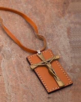 Dare by Jesus Christ Pendant with Leather Chain for Him