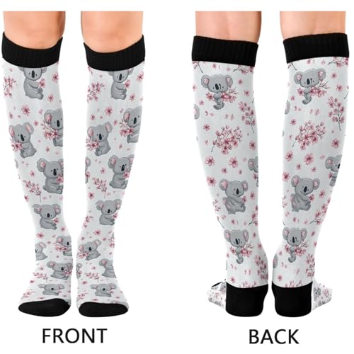 Image of Pigsaly Ceramic Mugs Coffee Cups Womens Knee High Socks Love Compression Socks Athletic Tube Sock Outdoor Sport Socks