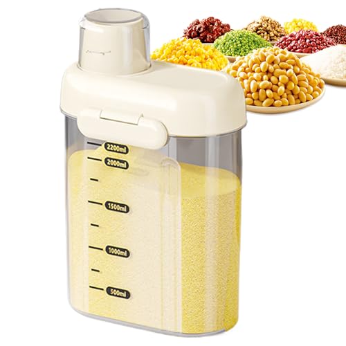 Envases Para Almacenar Harina Y Azúcar, Recipientes Dispensadores Con Tapa Para Comida, Botes Transparentes Organizadores de Despensa, Recipientes de Cocina para Alimentos Secos, Harina, Arroz, Azúcar