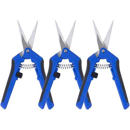 SKINNYBUNNY 3-Pack Garden Pruning Shears, Durable Trimming Scissors, Pruner Cutters Snips with Precision Straight Sharp Blades, Ideal for Clipping Herbs, Flowers, Plants, Fruits and Vegetables (6.5'')